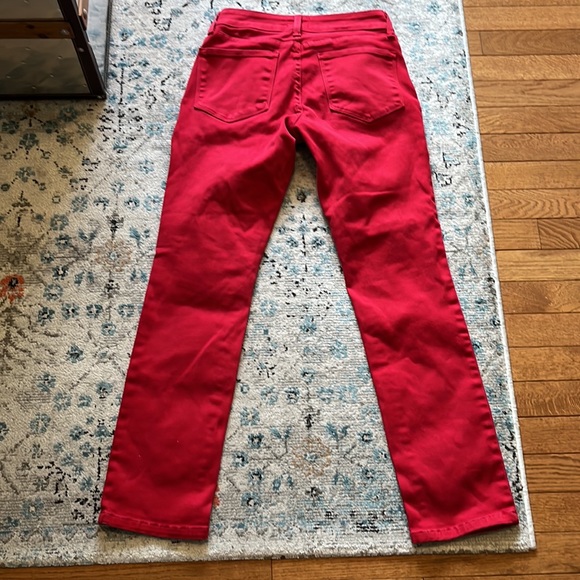 NYDJ Red Samantha Slim Jeans Size 2P - Picture 6 of 15